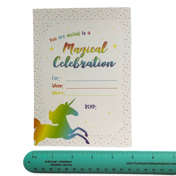 24 Pack Unicorn Invitation Red Envelopes - Picture 6 of 9